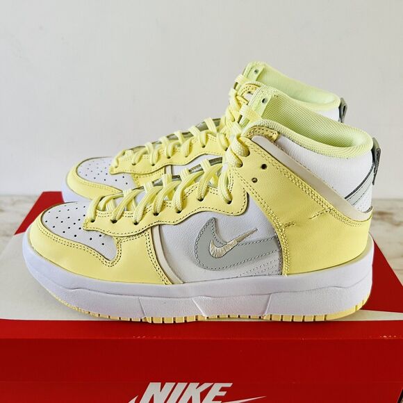 NIKE Dunk High Up White/Citron Tint/Coconut Milk/Photon Dust - US 7 - Picture 1 of 7